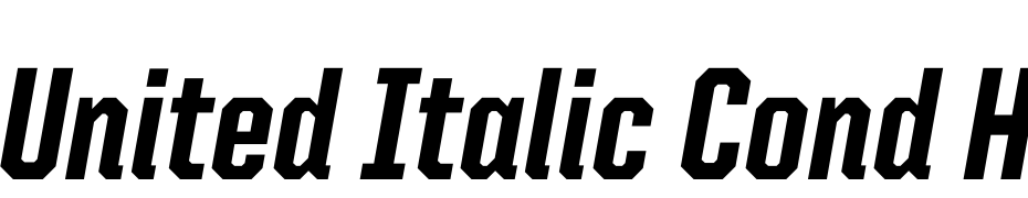 United Italic Cond Heavy Font Download Free